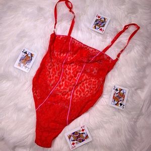 red hot cheetah print bodysuit 🥵